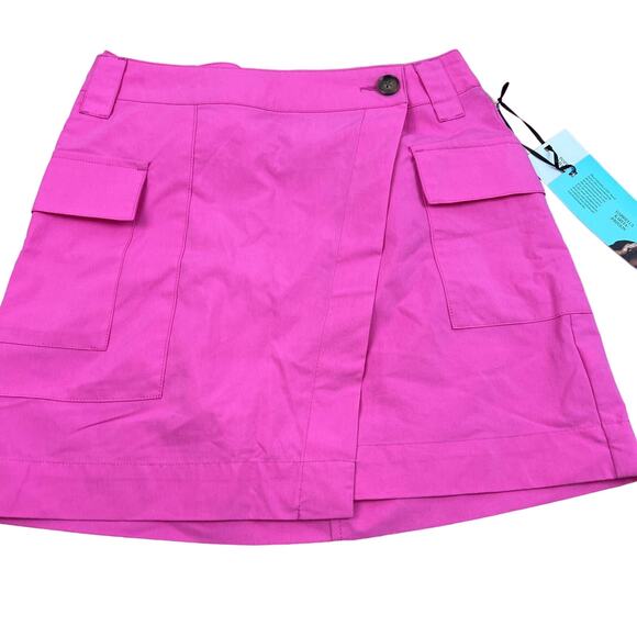 Future Collective Women's Pink High-Rise Cargo Mini Skirt - Size 0 - NWT - Picture 1 of 9